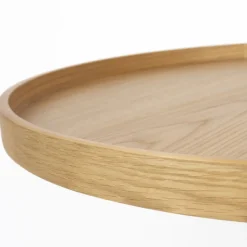 YURI Table basse ronde en bois et métal ø70cm