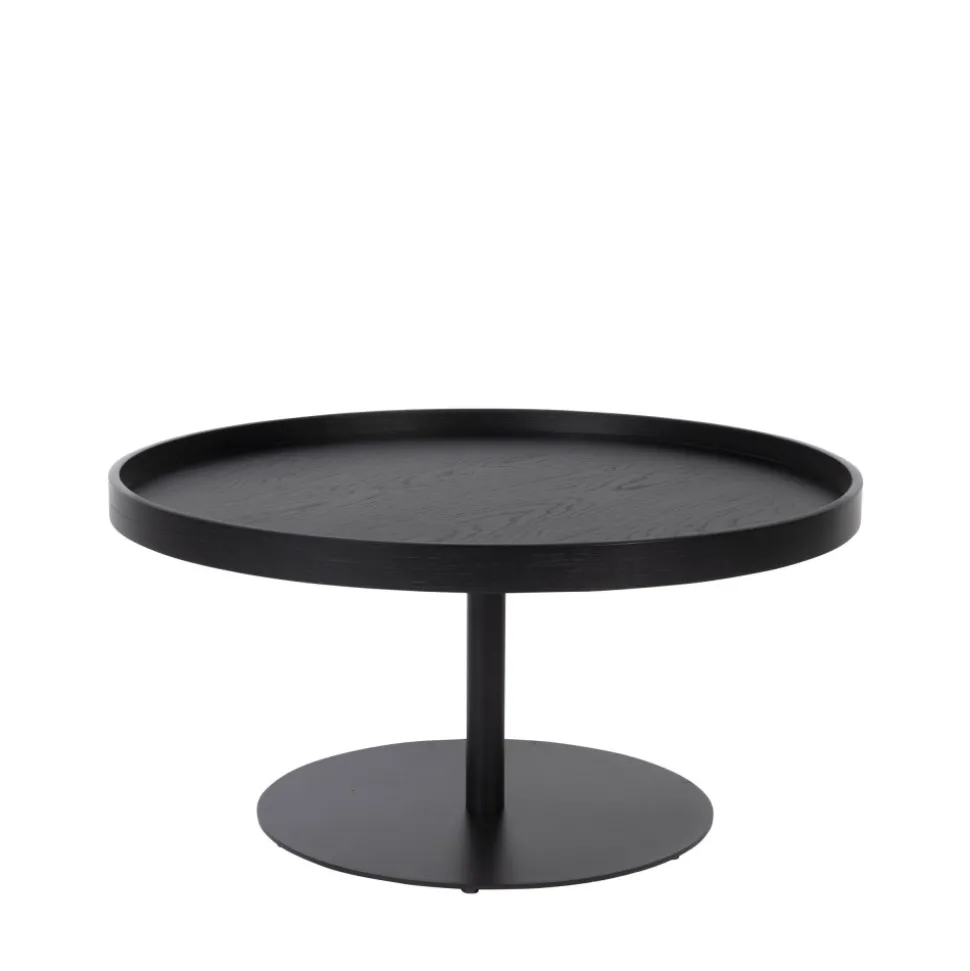 YURI Table basse ronde en bois et métal ø70cm