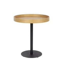 YURI Table d'appoint ronde en bois et métal ø45cm