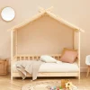 ZENID Lit cabane enfant en bois 70x140cm