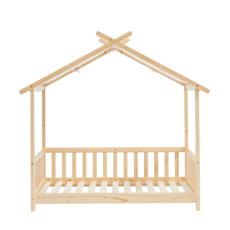 ZENID Lit cabane enfant en bois 70x140cm