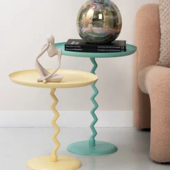 ZIGZAG Table d'appoint ronde en métal ø40cm