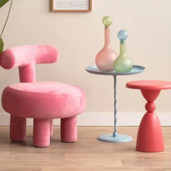 ZIGZAG Table d'appoint ronde en métal ø40cm