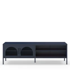ZIO Meuble TV 2 portes en métal L160cm