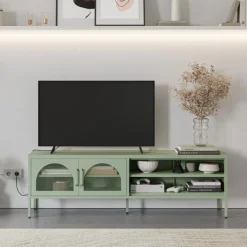 ZIO Meuble TV 2 portes en métal L160cm