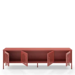ZIO Meuble TV 4 portes en métal L180cm