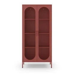 ZIO Vaisselier 2 portes en métal H170cm