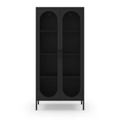 ZIO Vaisselier 2 portes en métal H170cm