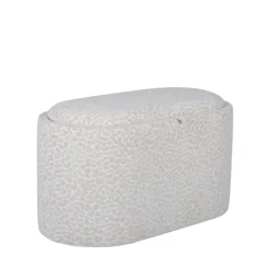ZOÉ Banc ovale imprimé animal avec plateau et rangement L77cm
