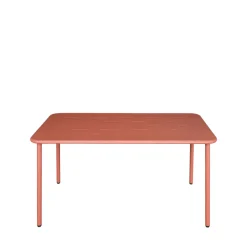 ZYRA Table à manger de jardin 4 personnes en métal