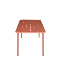 ZYRA Table à manger de jardin 4 personnes en métal